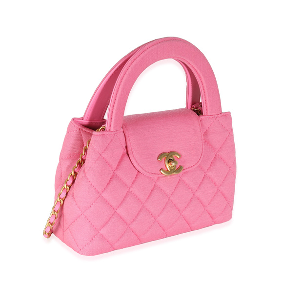 Chanel Pink Quilted Jersey Nano Kelly Shopper - Picture 2 of 5
